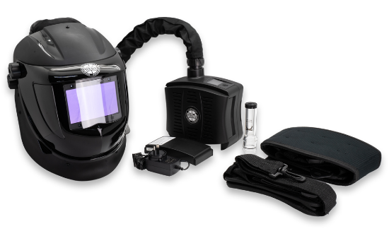 Picture of 4-Sensor Auto Darkening Welding Helmet with PAPR Air-Fed Respirator